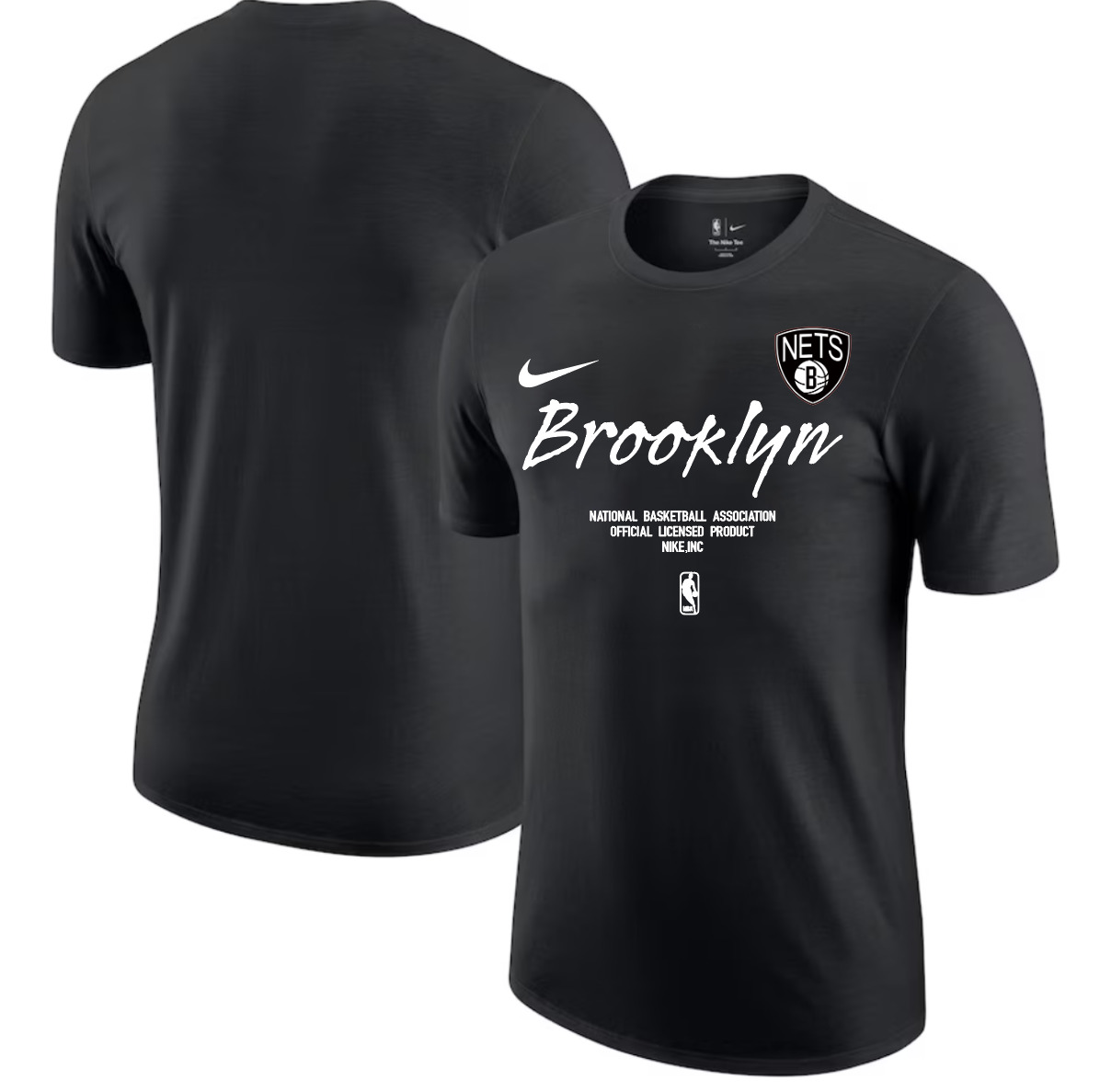 Men 2025 NBA Brooklyn Nets Black Nike T shirts style 3->houston astros->MLB Jersey